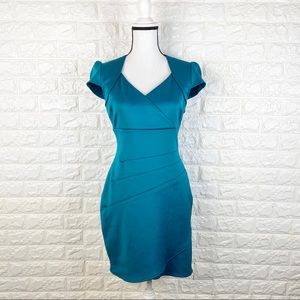 Guess Teal Green Ribbed Bodycon Dress Size 8